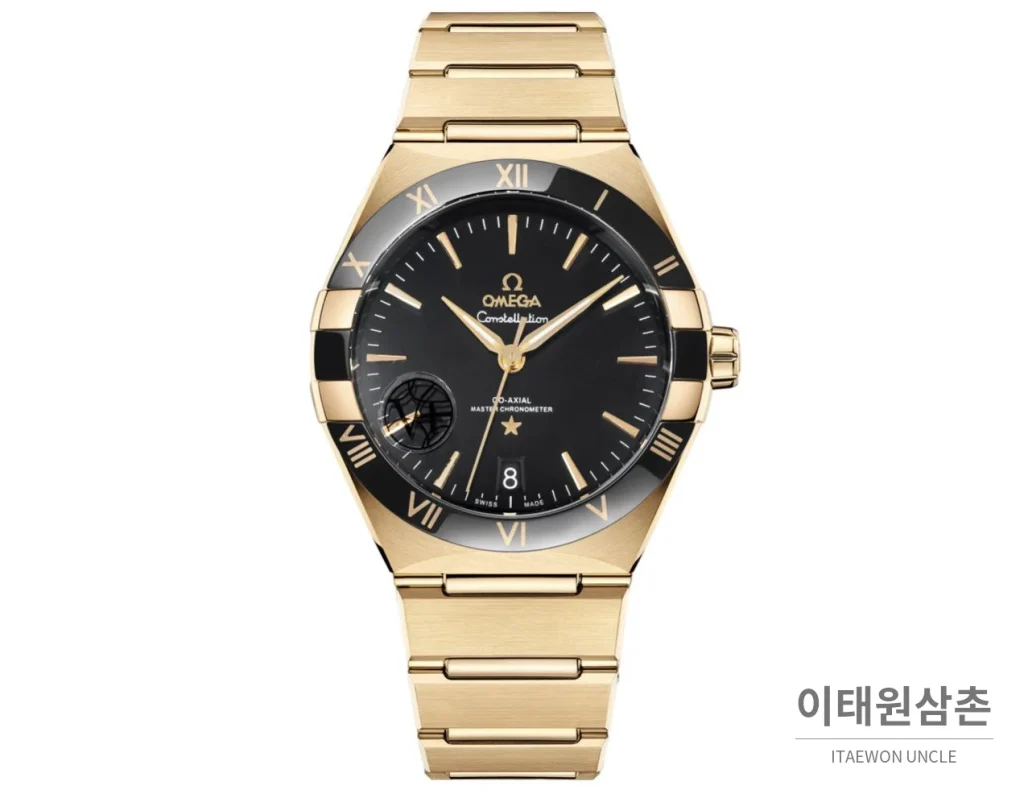 오메가 컨스텔레이션 5세대 메테오라이트 다이얼 세라믹베젤 오토매틱 41mm 131.30.41.21.99.001 골드 브레이슬릿 (2)