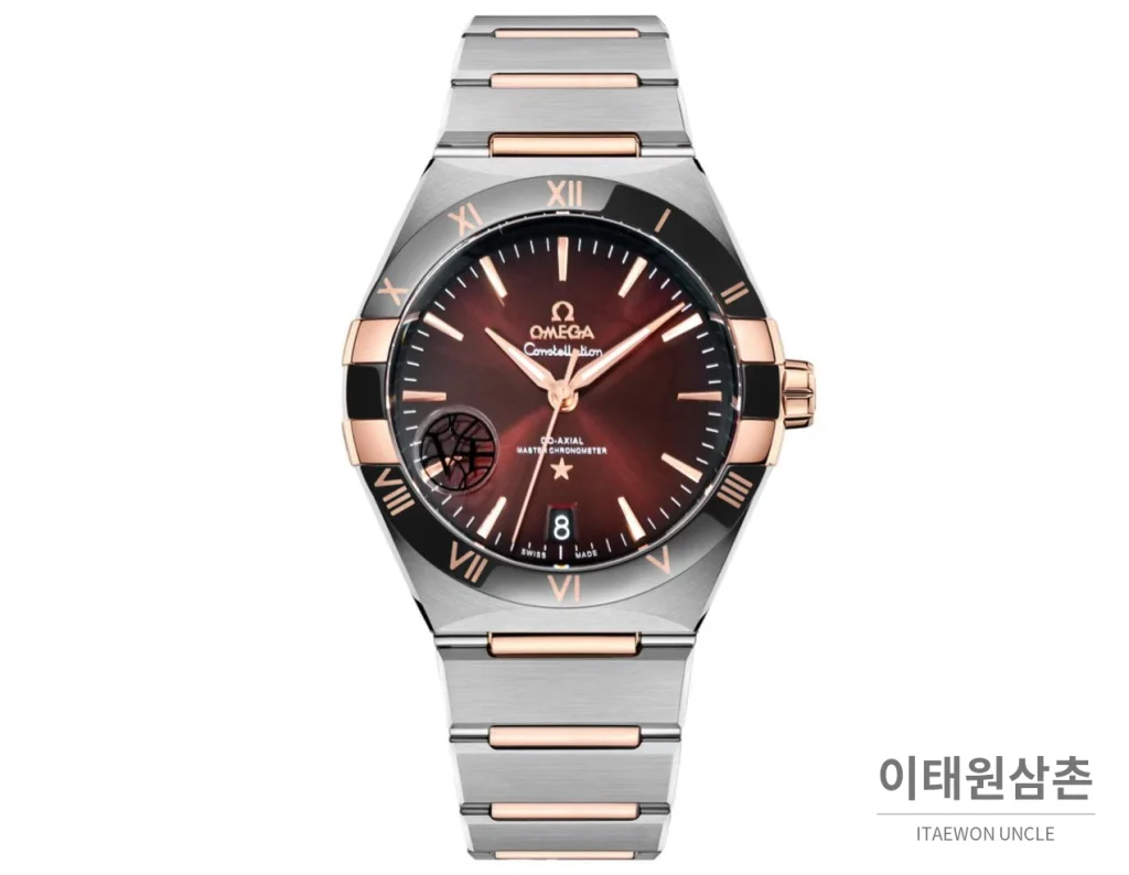 오메가 컨스텔레이션 5세대 메테오라이트 다이얼 세라믹베젤 오토매틱 41mm 131.30.41.21.99.001 투톤 브레이슬릿 (2)
