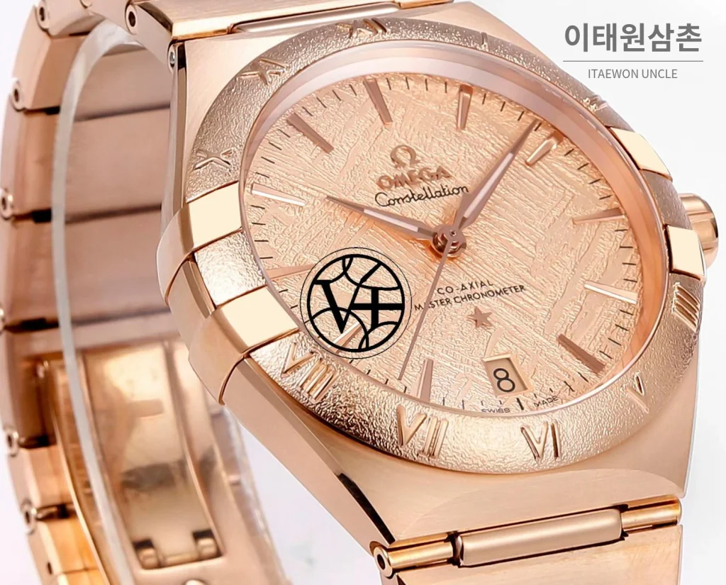 오메가 컨스텔레이션 5세대 메테오라이트 다이얼 세라믹베젤 오토매틱 41mm 131.30.41.21.99.001 로즈골드 브레이슬릿