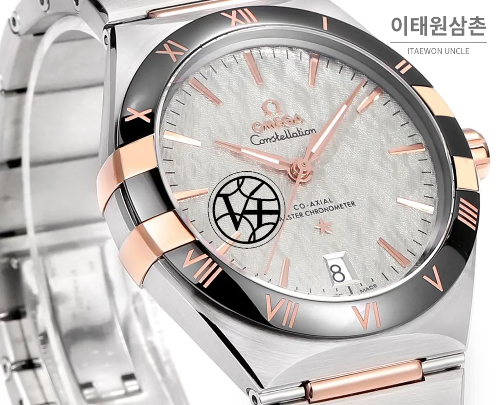 오메가 컨스텔레이션 5세대 메테오라이트 다이얼 세라믹베젤 오토매틱 41mm 131.30.41.21.99.001 투톤 브레이슬릿 (3)