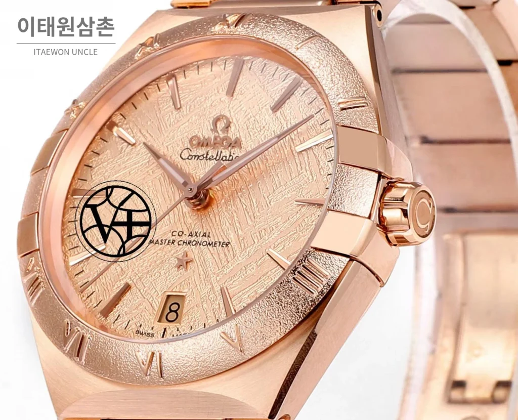 오메가 컨스텔레이션 5세대 메테오라이트 다이얼 세라믹베젤 오토매틱 41mm 131.30.41.21.99.001 로즈골드 브레이슬릿