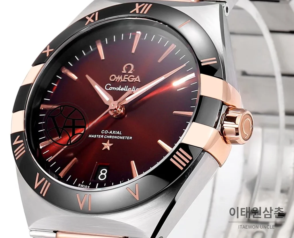 오메가 컨스텔레이션 5세대 메테오라이트 다이얼 세라믹베젤 오토매틱 41mm 131.30.41.21.99.001 투톤 브레이슬릿 (2)