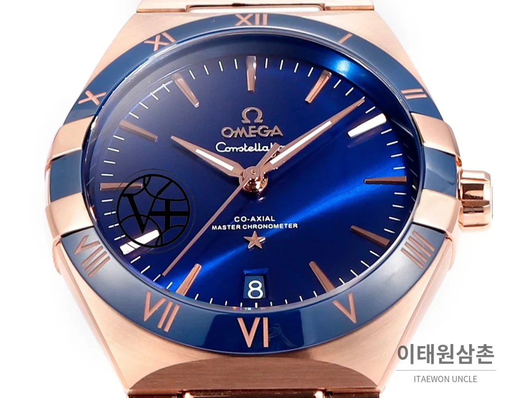 오메가 컨스텔레이션 5세대 메테오라이트 다이얼 세라믹베젤 오토매틱 41mm 131.30.41.21.99.001 로즈골드 브레이슬릿 (2)
