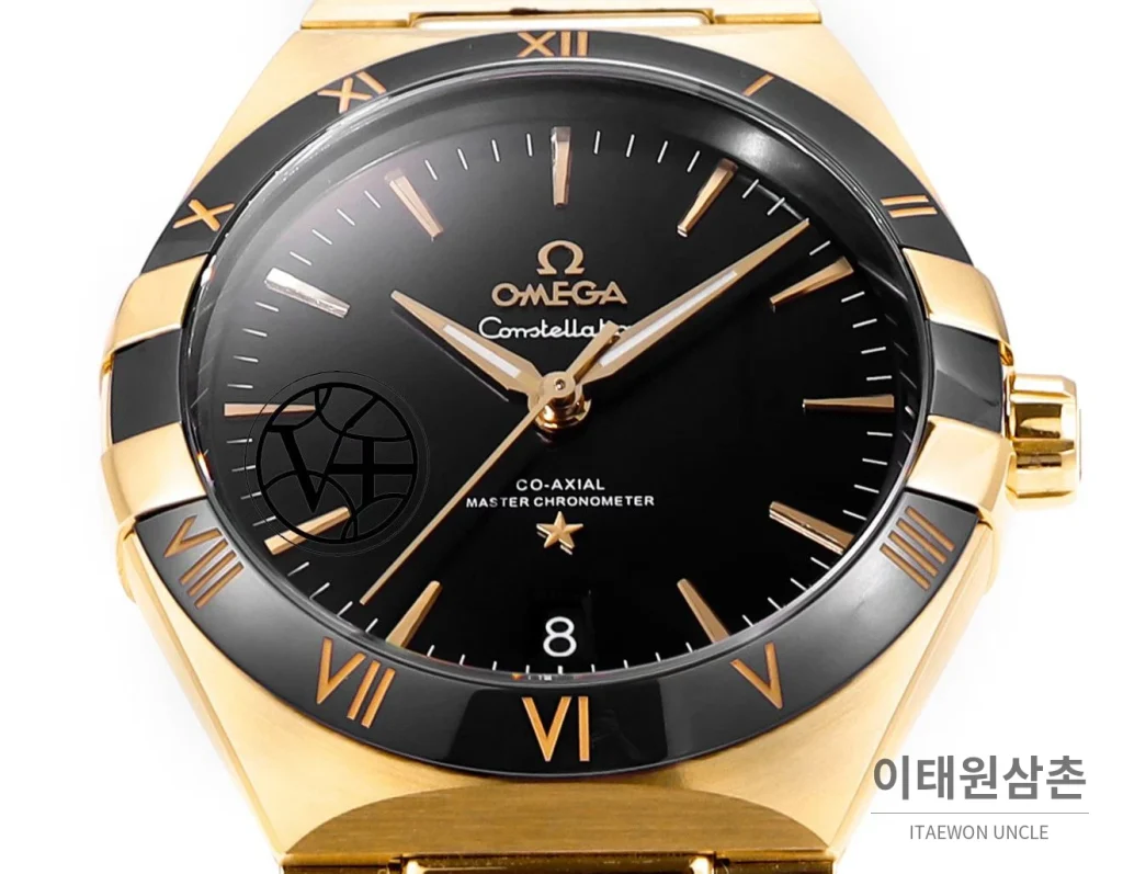 오메가 컨스텔레이션 5세대 메테오라이트 다이얼 세라믹베젤 오토매틱 41mm 131.30.41.21.99.001 골드 브레이슬릿 (2)