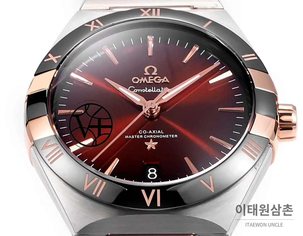오메가 컨스텔레이션 5세대 메테오라이트 다이얼 세라믹베젤 오토매틱 41mm 131.30.41.21.99.001 투톤 브레이슬릿 (2)