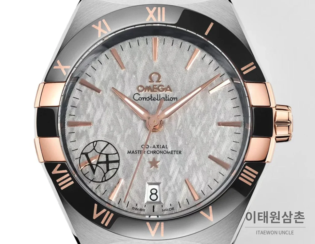 오메가 컨스텔레이션 5세대 메테오라이트 다이얼 세라믹베젤 오토매틱 41mm 131.30.41.21.99.001 투톤 브레이슬릿 (3)