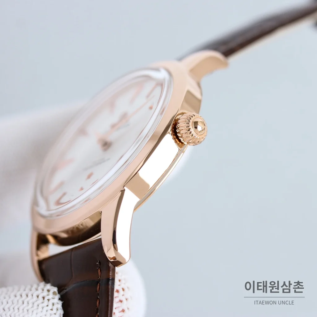 오메가 컨스텔레이션 오토매틱 40mm 샴페인 다이얼 브라운 가죽 스트랩