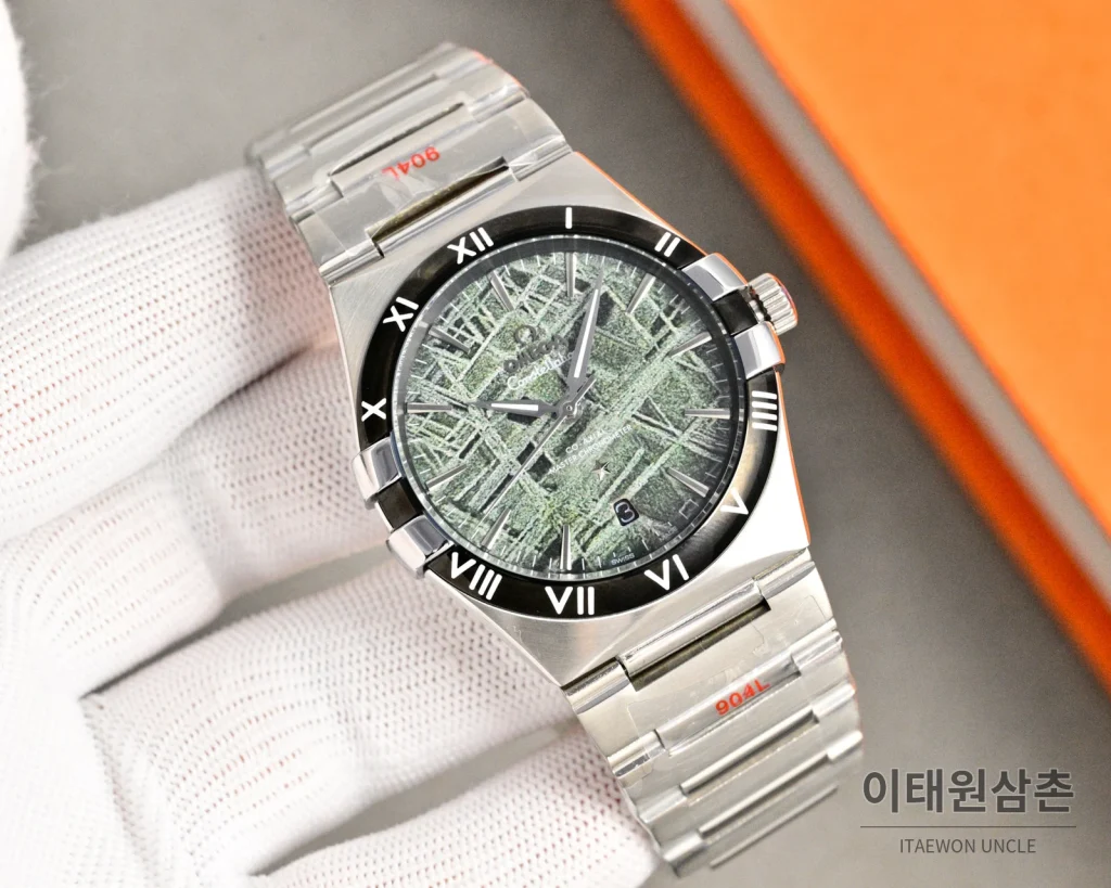 오메가 콘스텔레이션 오토매틱 41mm 그린 다이얼