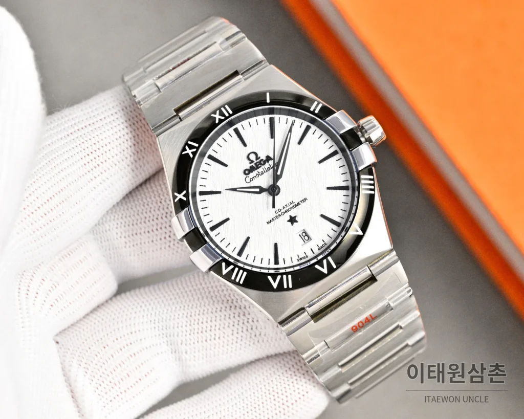 오메가 콘스텔레이션 오토매틱 41mm 샴페인 다이얼