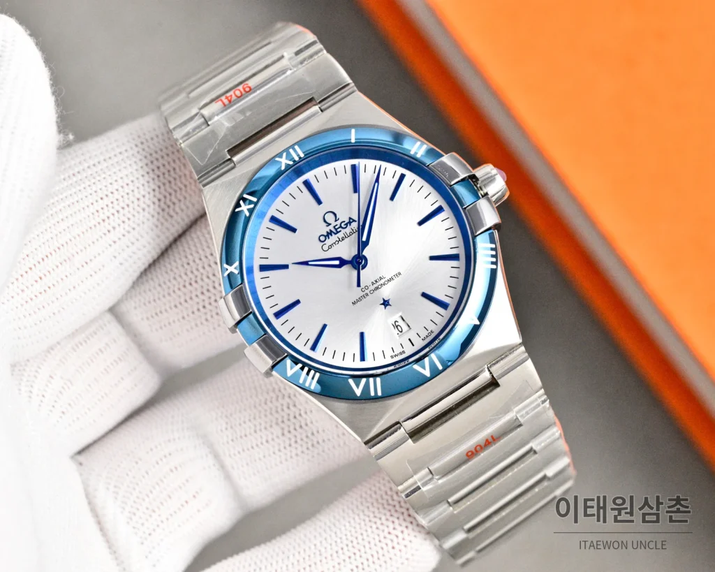 오메가 콘스텔레이션 오토매틱 41mm 샴페인 다이얼