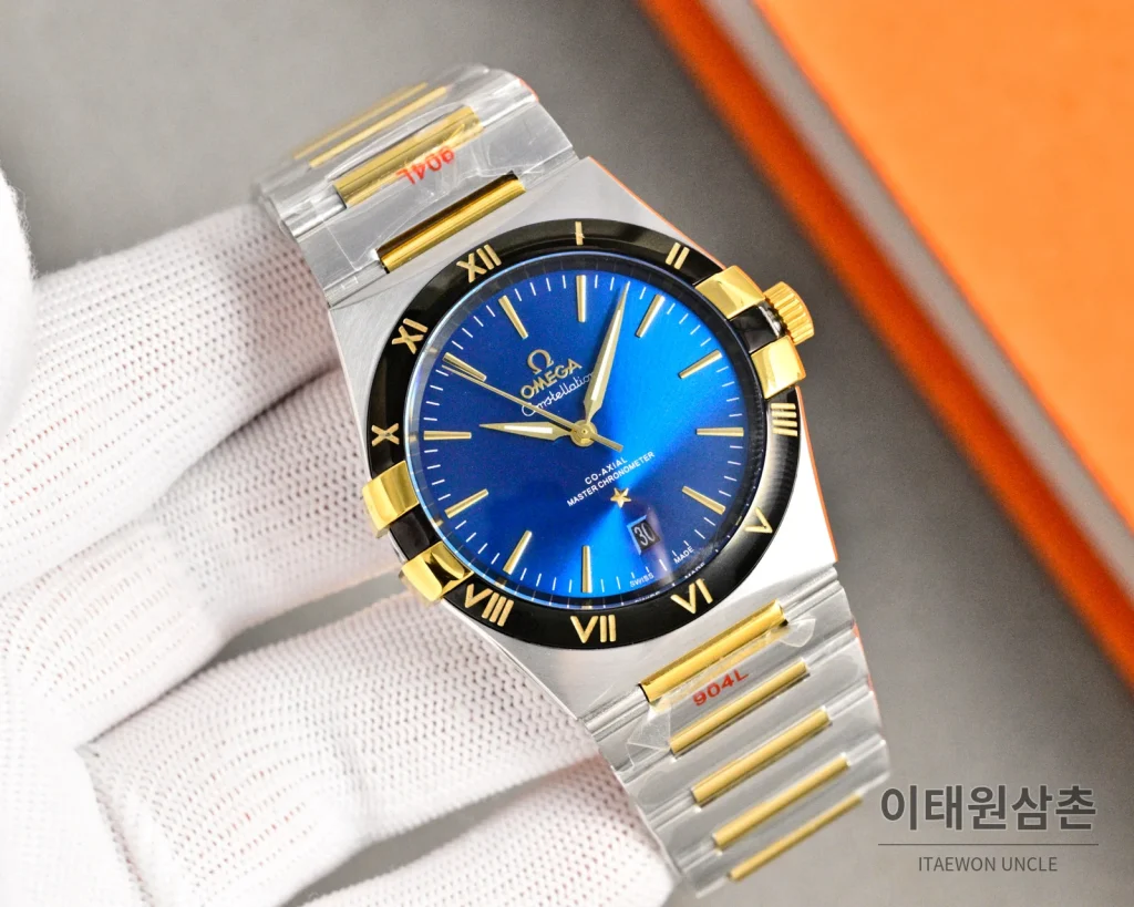 오메가 콘스텔레이션 오토매틱 41mm 그린 다이얼
