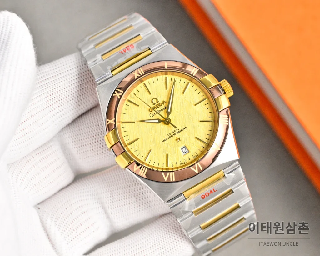 오메가 콘스텔레이션 오토매틱 41mm 그린 다이얼