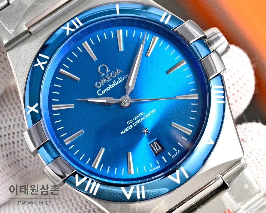 오메가 콘스텔레이션 오토매틱 41mm 샴페인 다이얼