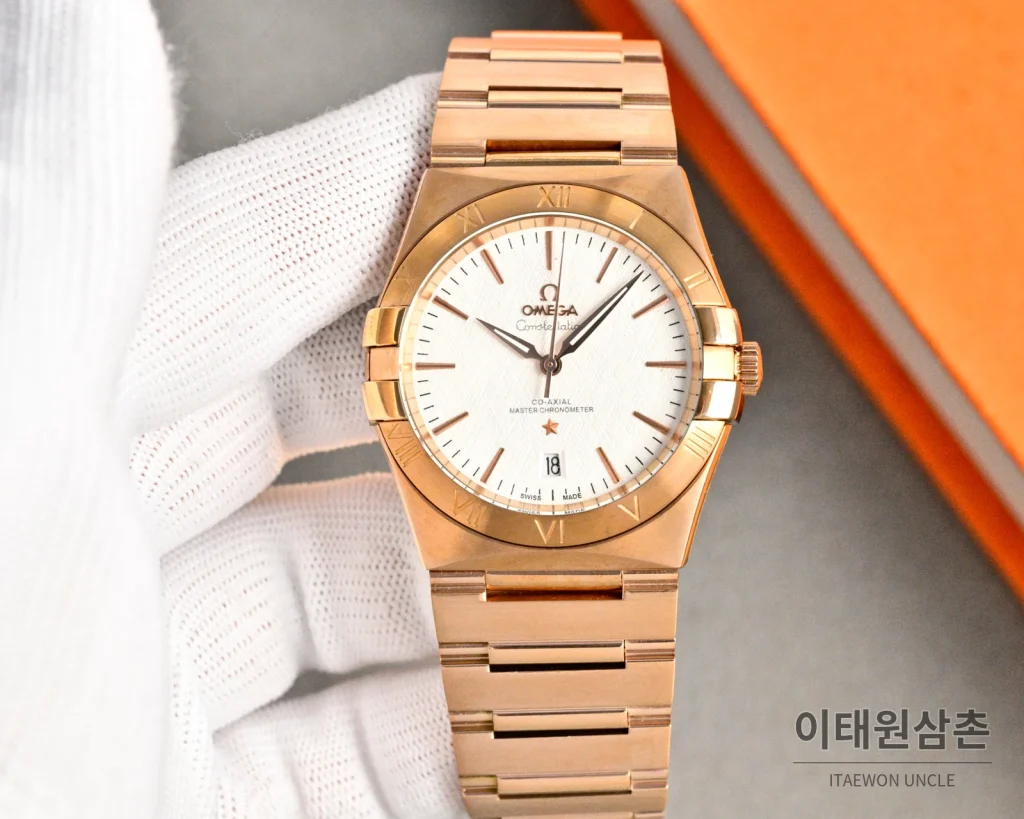 오메가 콘스텔레이션 오토매틱 41mm 화이트 다이얼