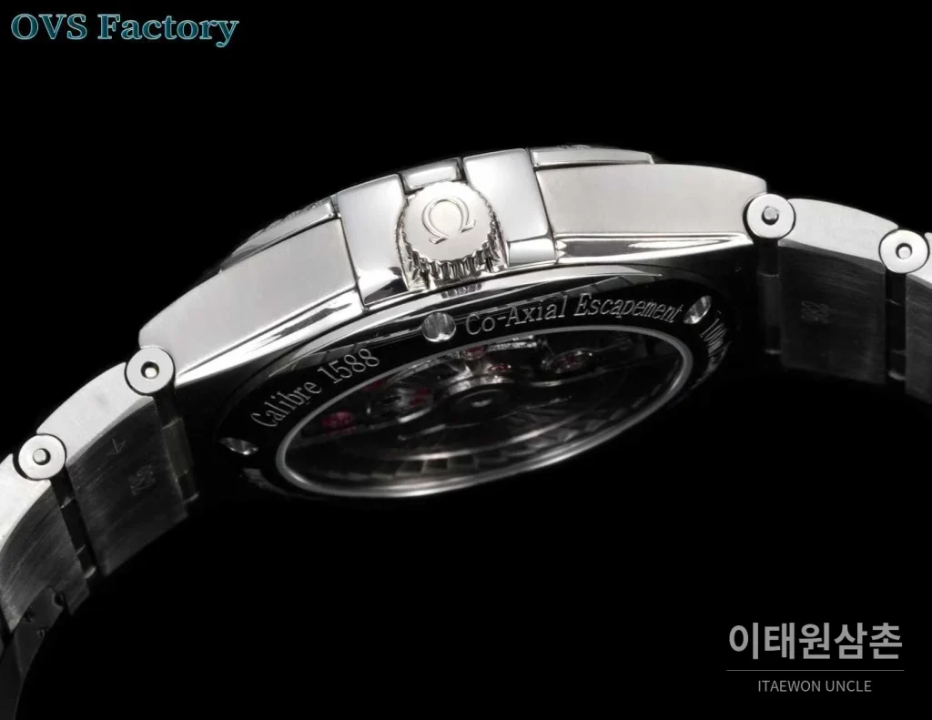 오메가 컨스텔레이션 스틸 골드톤 다이아몬드 로만베젤 데이트 오토매틱 38mm 골드 / 실버 스틸 브레이슬릿