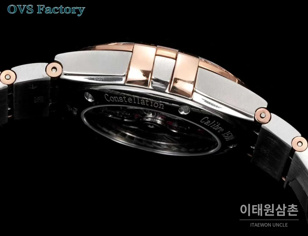 오메가 컨스텔레이션 스틸 골드톤 다이아몬드 로만베젤 데이트 오토매틱 38mm 골드 / 실버 투톤 브레이슬릿