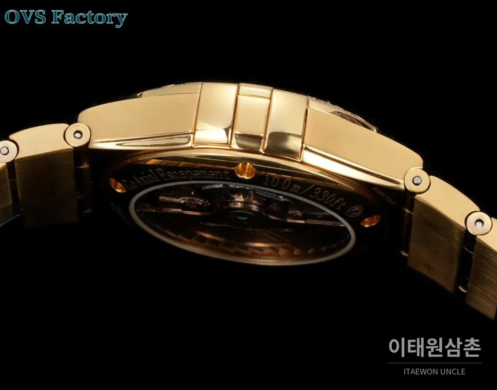 오메가 컨스텔레이션 스틸 골드톤 다이아몬드 로만베젤 데이트 오토매틱 38mm 골드 / 실버 골드 브레이슬릿
