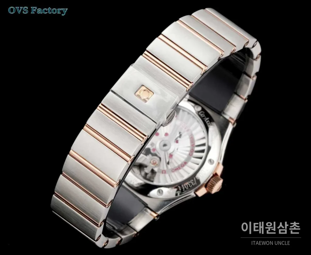 오메가 컨스텔레이션 스틸 골드톤 다이아몬드 로만베젤 데이트 오토매틱 38mm 골드 / 실버 투톤 브레이슬릿