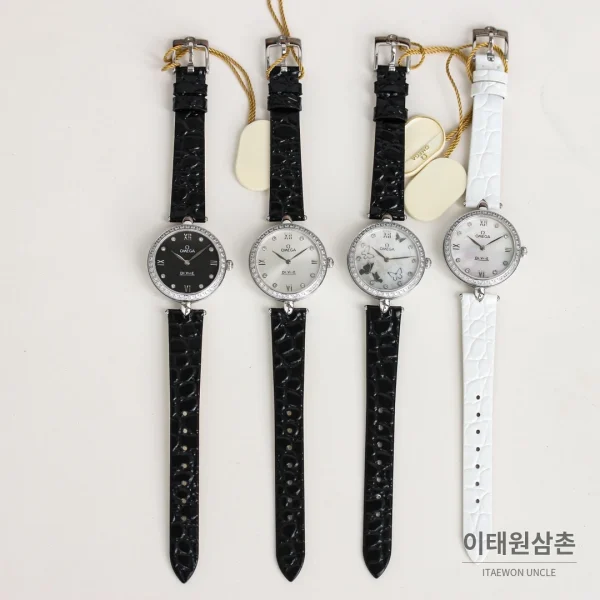 오메가 드빌 프레스티지 듀드롭 로즈골드 마더오브펄 다이아몬드 시계 32mm (2)