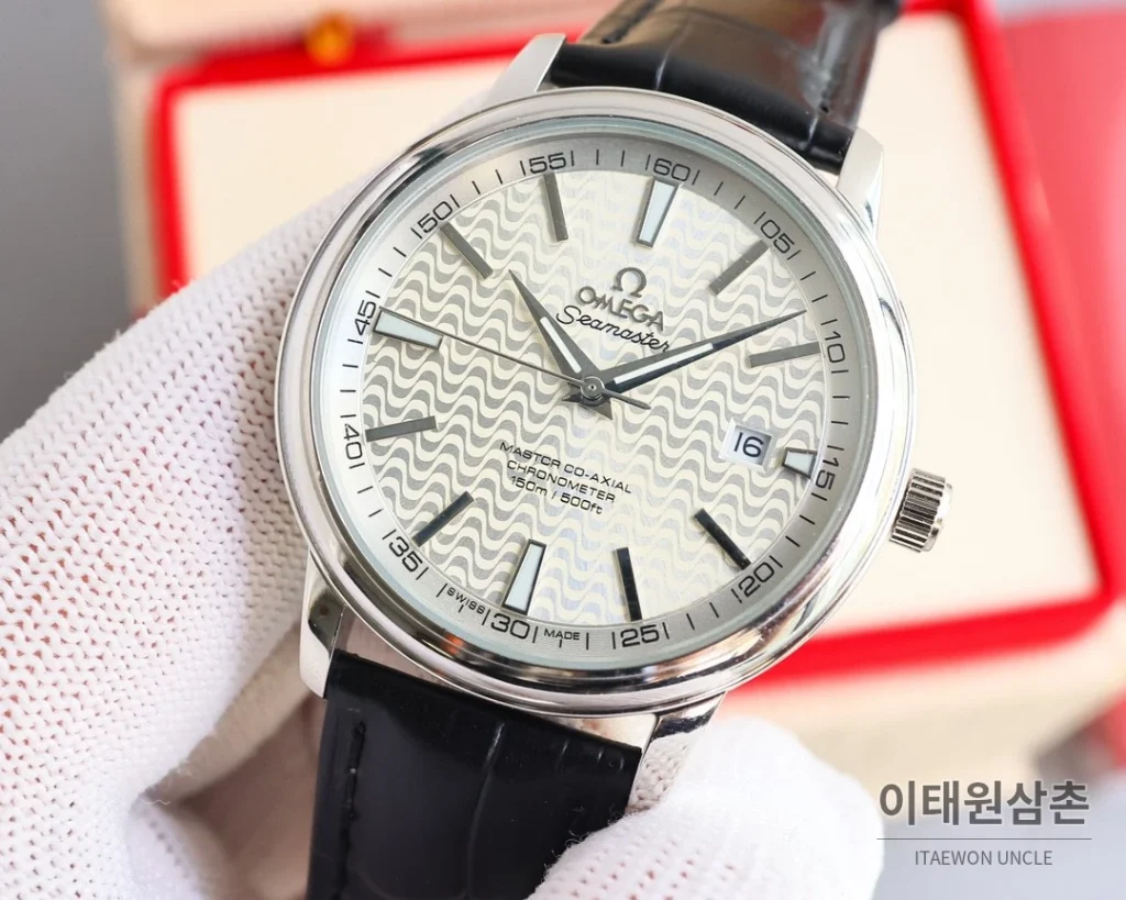 오메가 드빌 오토매틱 40mm 그레이 다이얼