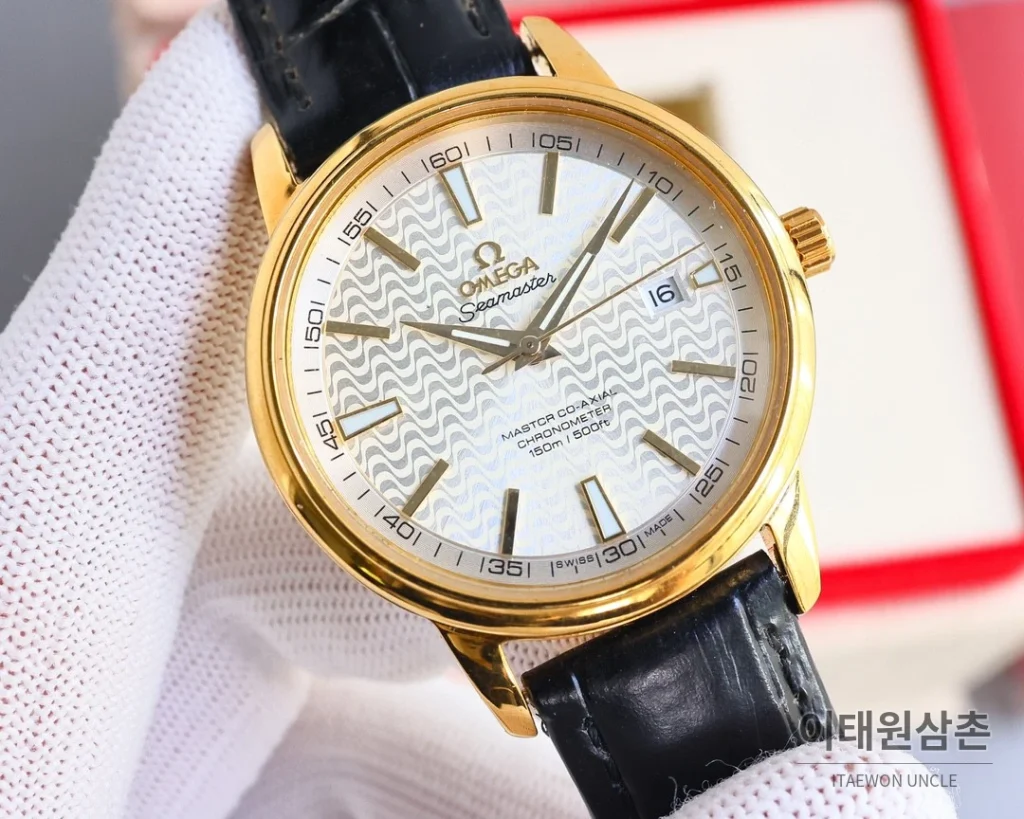 오메가 드빌 오토매틱 40mm 화이트 다이얼
