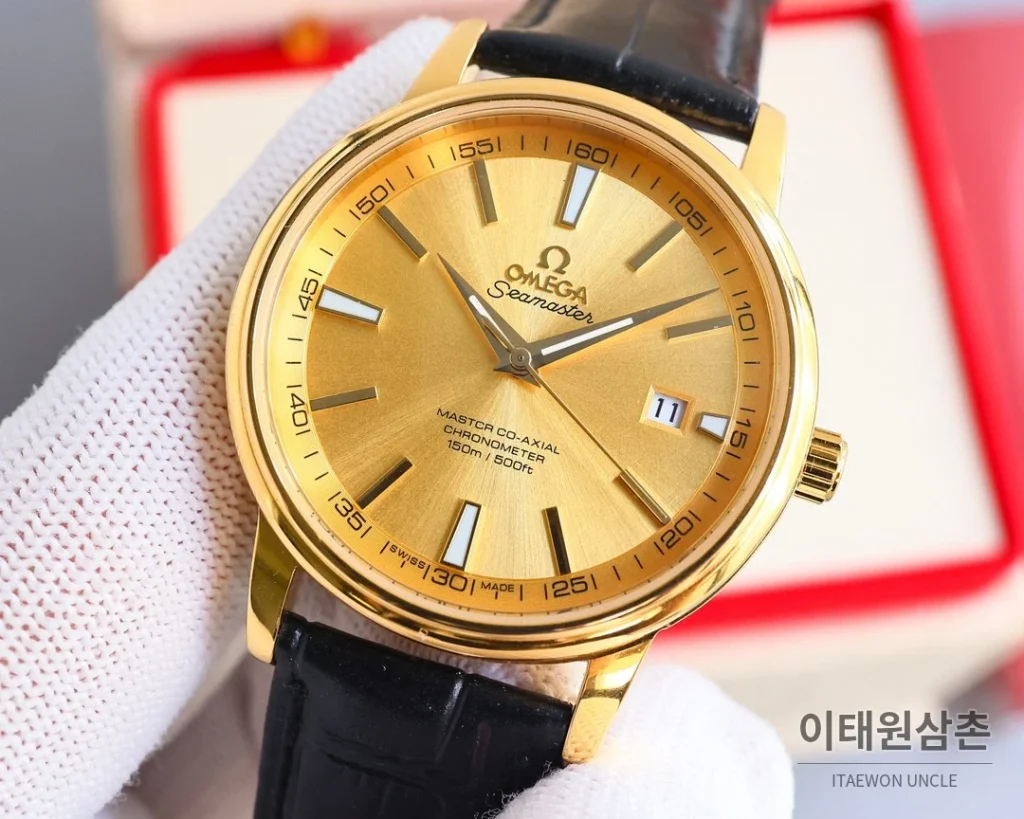 오메가 드빌 오토매틱 40mm 화이트 다이얼
