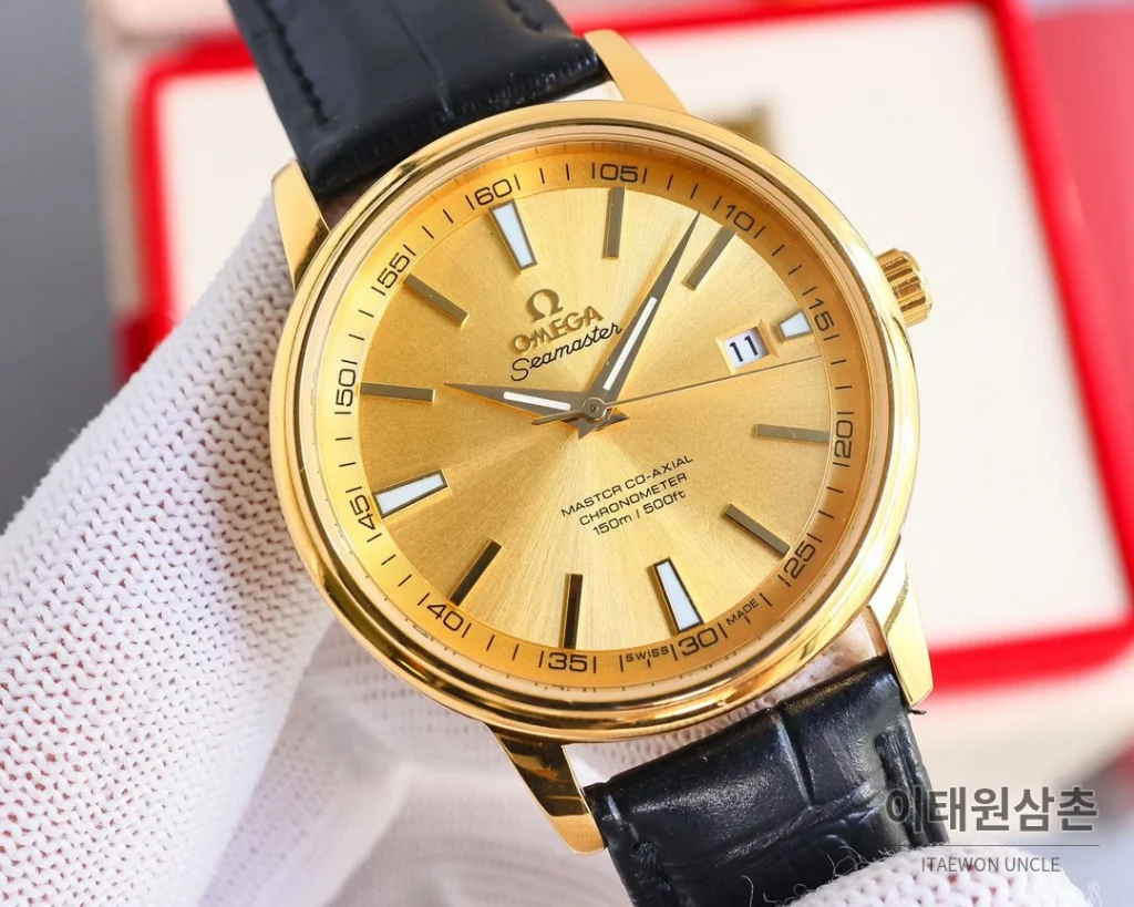 오메가 드빌 오토매틱 40mm 화이트 다이얼
