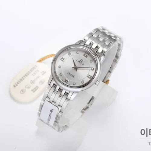 오메가 드빌 쿼츠 27.4mm 자개 다이얼 스틸 브레이슬릿