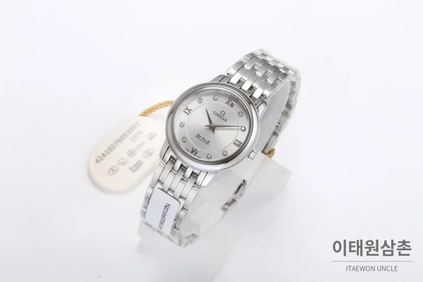 오메가 드빌 쿼츠 27.4mm 자개 다이얼 스틸 브레이슬릿