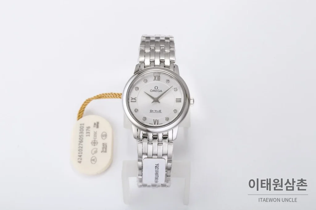 오메가 드빌 쿼츠 27.4mm 자개 다이얼 투톤 브레이슬릿