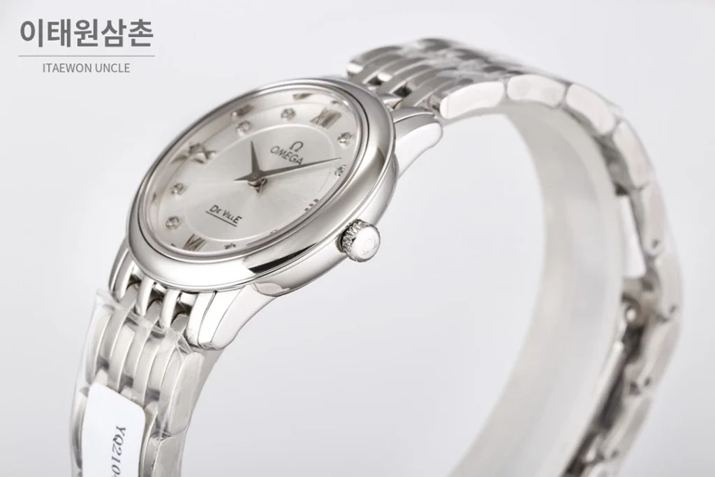 오메가 드빌 쿼츠 27.4mm 자개 다이얼 스틸 브레이슬릿