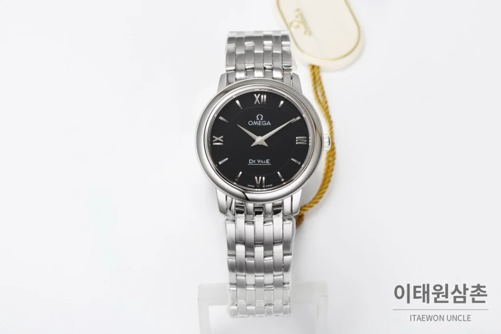 오메가 드빌 쿼츠 27.4mm 샴페인 다이얼 투톤 브레이슬릿