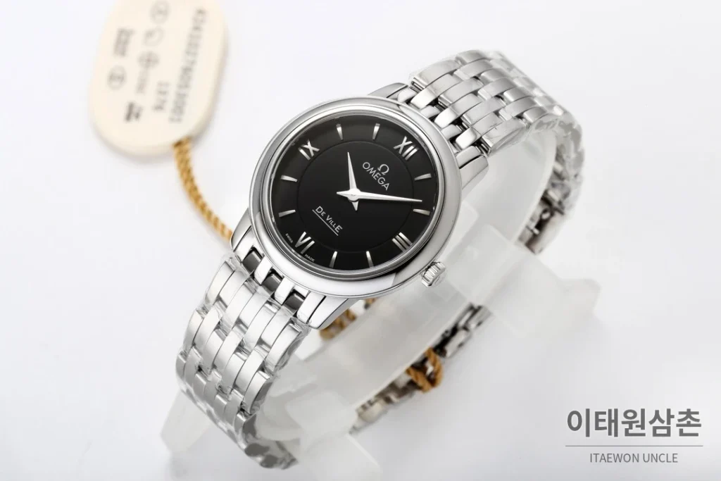 오메가 드빌 쿼츠 27.4mm 샴페인 다이얼 투톤 브레이슬릿