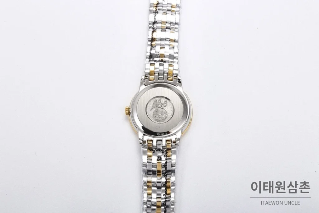 오메가 드빌 쿼츠 27.4mm 자개 다이얼 투톤 브레이슬릿