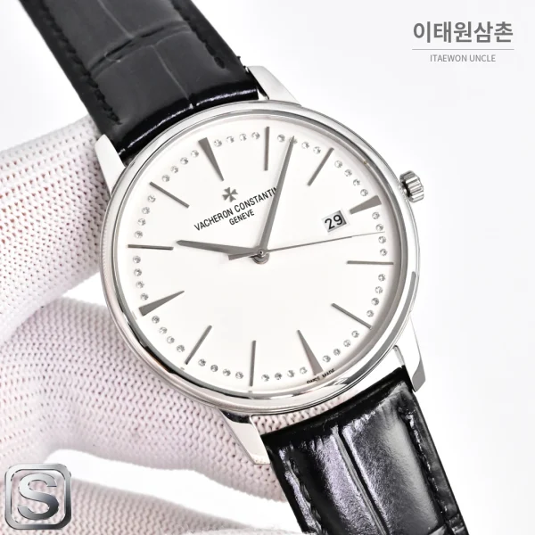 오메가 문페이즈 문앤스타 캘린더 가죽밴드 오토매틱 40mm R43
