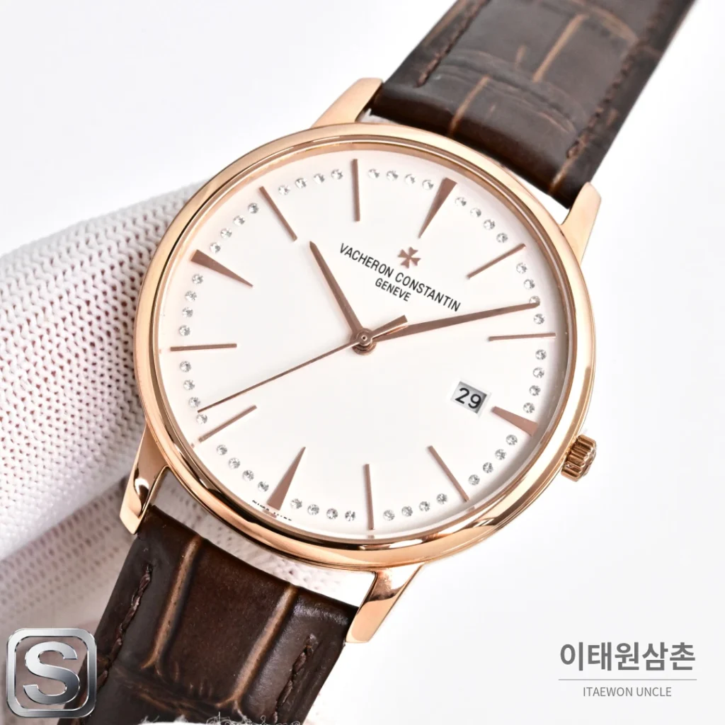 오메가 문페이즈 문앤스타 캘린더 가죽밴드 오토매틱 40mm R43