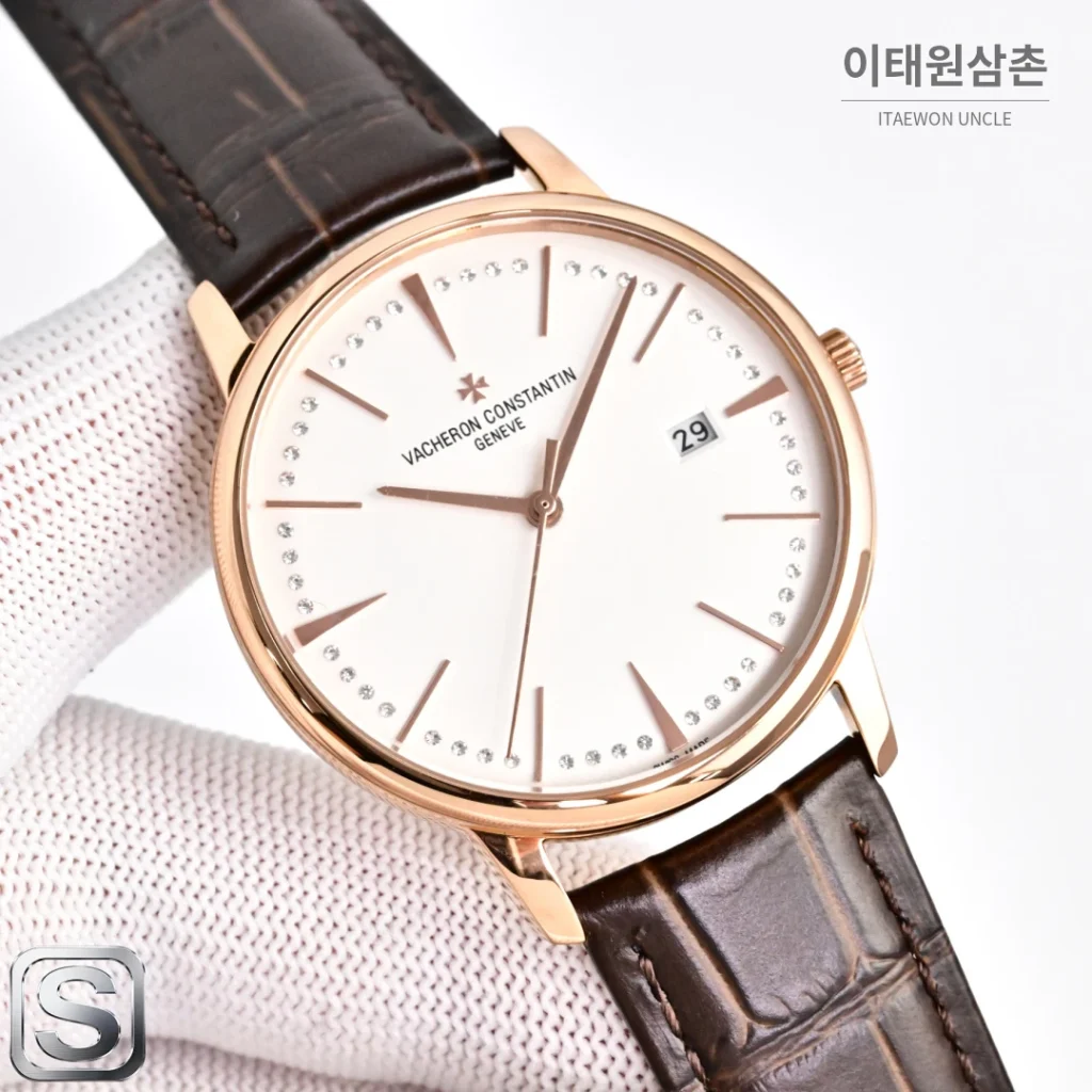 오메가 문페이즈 문앤스타 캘린더 가죽밴드 오토매틱 40mm R43