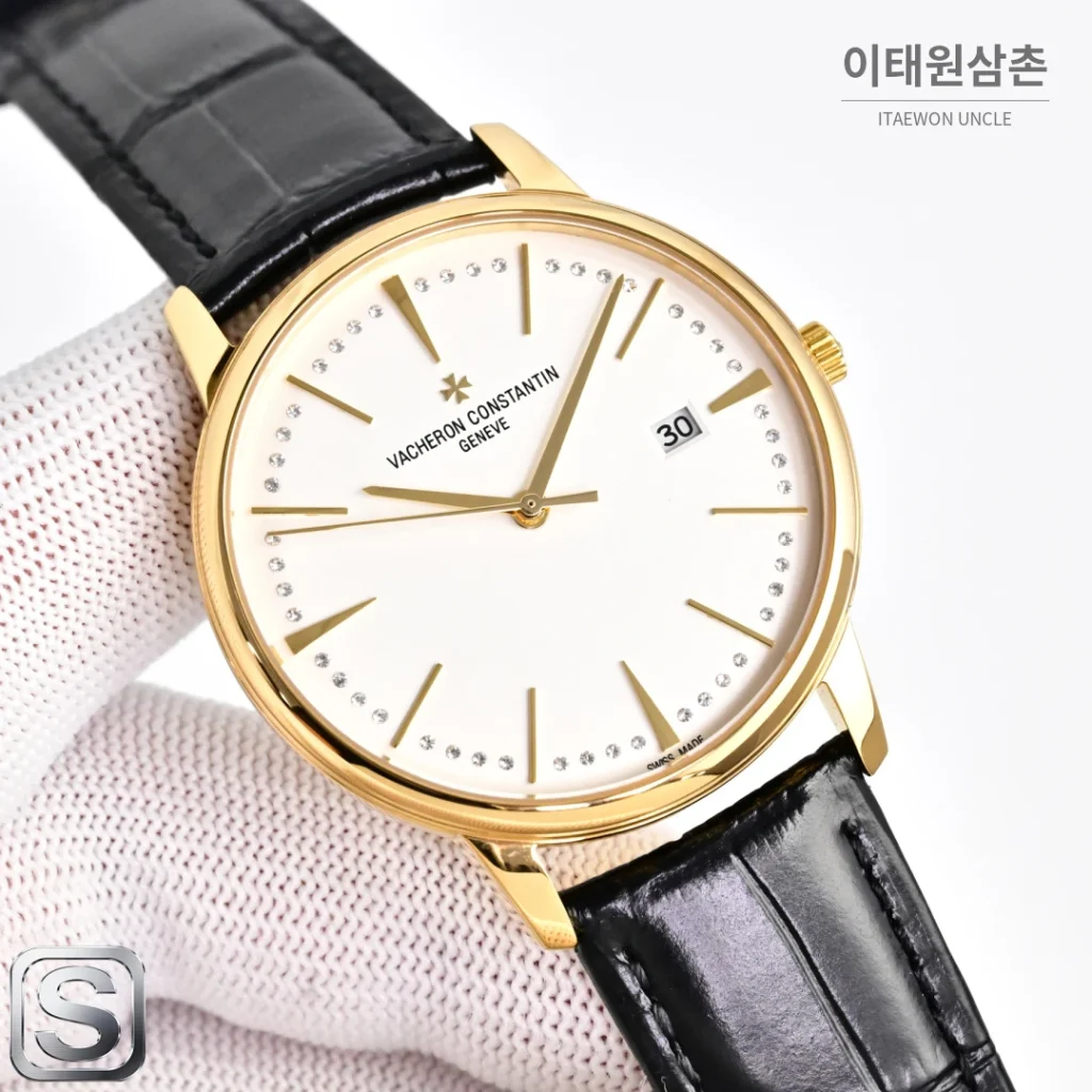 오메가 문페이즈 문앤스타 캘린더 가죽밴드 오토매틱 40mm R43