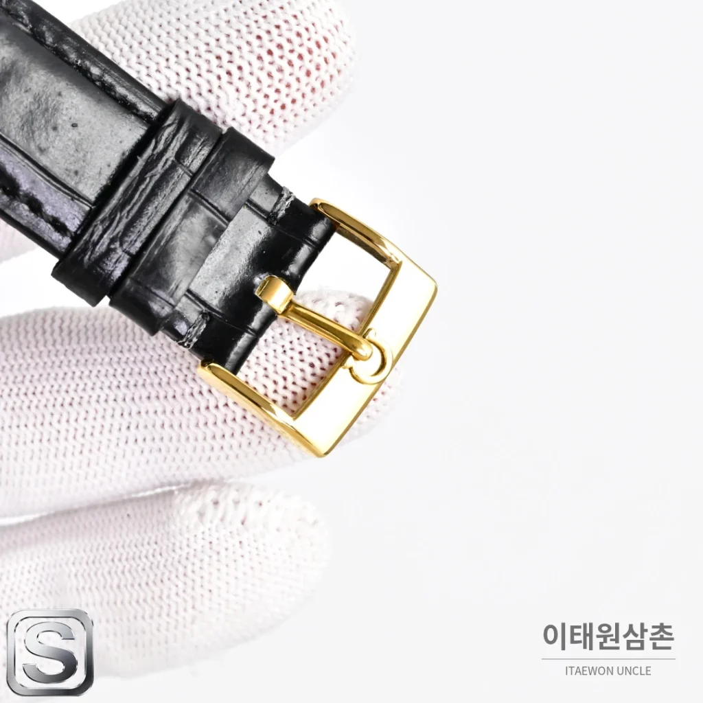 오메가 문페이즈 문앤스타 캘린더 가죽밴드 오토매틱 40mm R43 화이트 다이얼