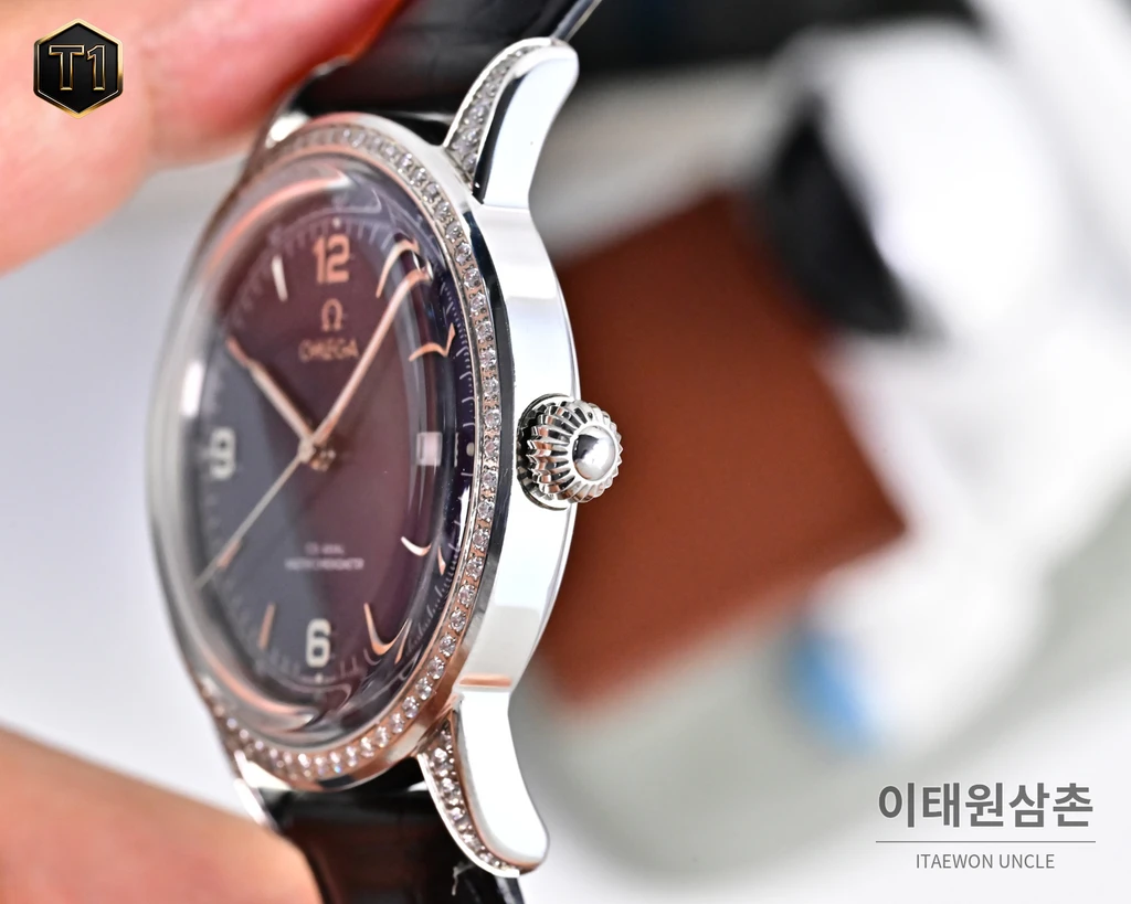 오메가 신형 3D 블루 라이트 글래스 오토매틱 실버베젤 화이트 워치 40mm