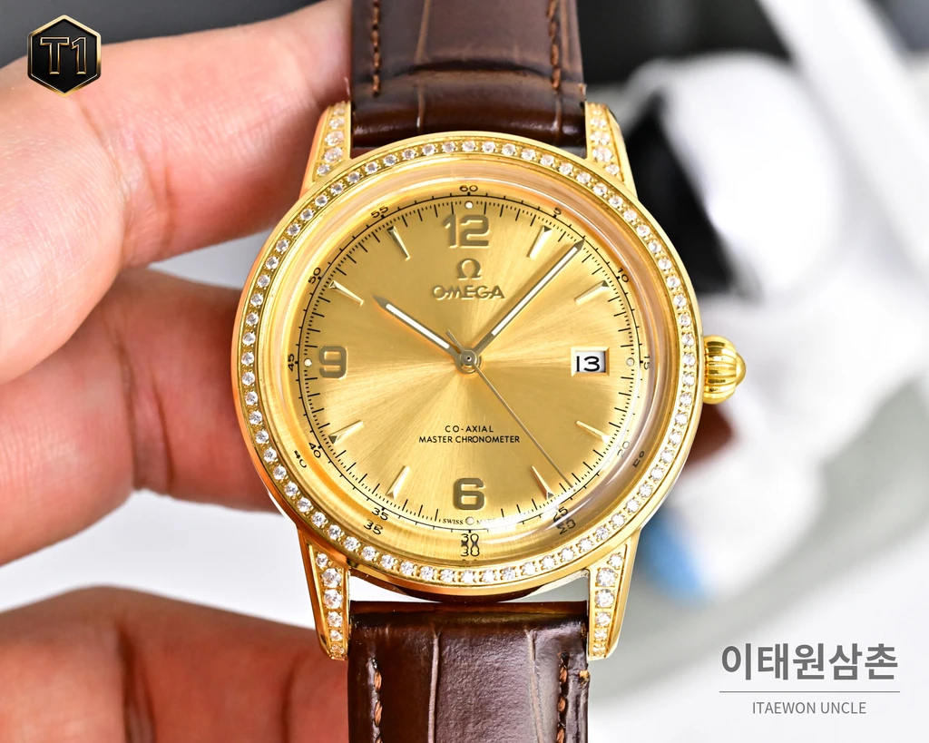 오메가 신형 3D 블루 라이트 글래스 오토매틱 화이트 워치 40mm