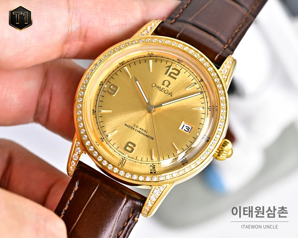 오메가 신형 3D 블루 라이트 글래스 오토매틱 화이트 워치 40mm