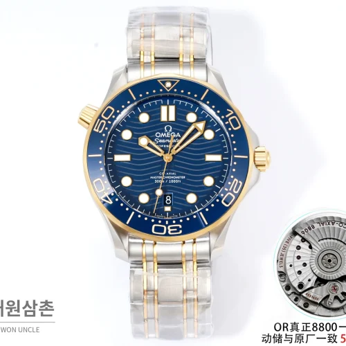오메가 씨마스터300 세라믹 웨이브다이얼 오토매틱 42mm 투톤 브레이슬릿 골드 베젤 (2) 오메가 씨마스터300 세라믹 웨이브다이얼 오토매틱 42mm 투톤 브레이슬릿 골드 베젤 (2)