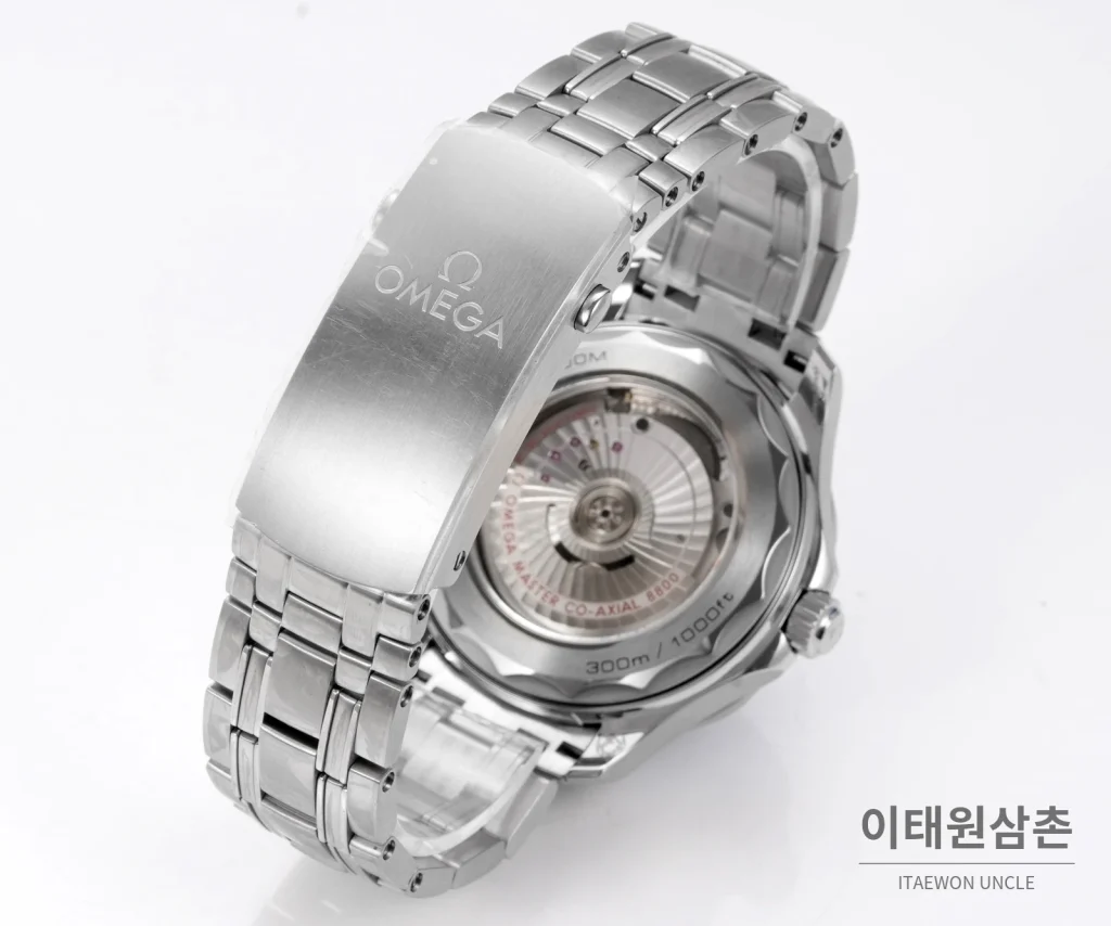 오메가 씨마스터300 세라믹 웨이브다이얼 오토매틱 42mm 스틸 브레이슬릿 블루 베젤