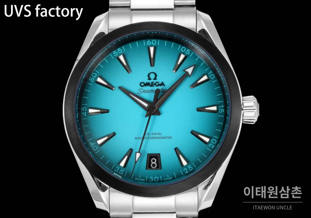 오메가 씨마스터 아쿠아 테라 150M 에나멜 다이얼 블랙베젤 41mm