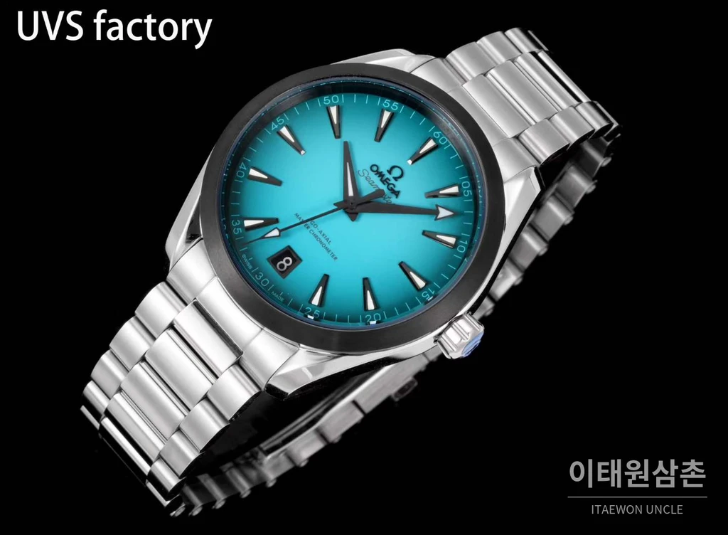 오메가 씨마스터 아쿠아 테라 150M 에나멜 다이얼 블랙베젤 41mm