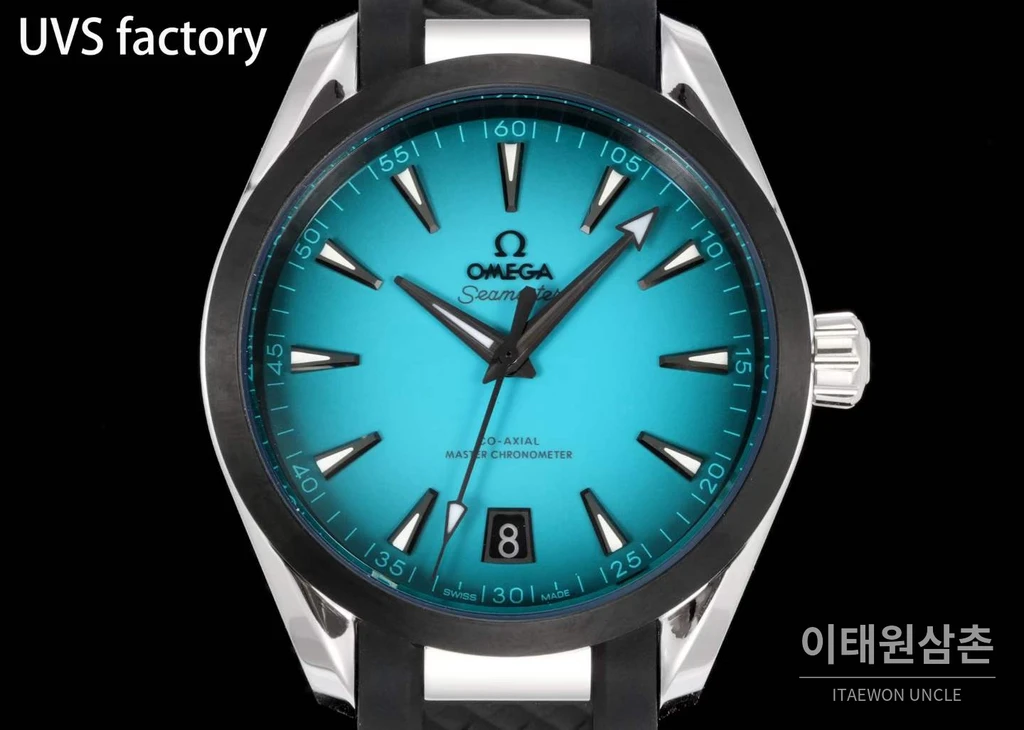 오메가 씨마스터 아쿠아 테라 150M 에나멜 다이얼 블랙베젤 41mm