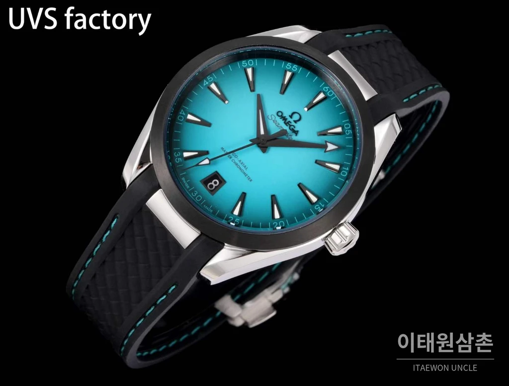 오메가 씨마스터 아쿠아 테라 150M 에나멜 다이얼 블랙베젤 41mm