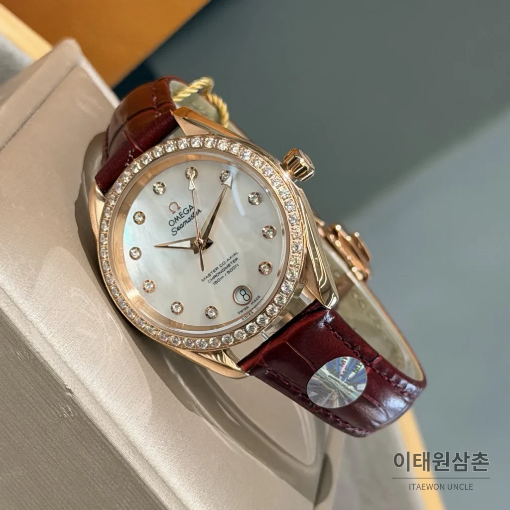 오메가 씨마스터 아쿠아 테라 오토매틱 34mm 자개 다이얼