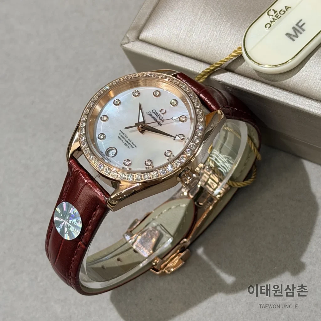 오메가 씨마스터 아쿠아 테라 오토매틱 34mm 자개 다이얼